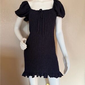 Gianni Bini Black Mini-Dress Size L